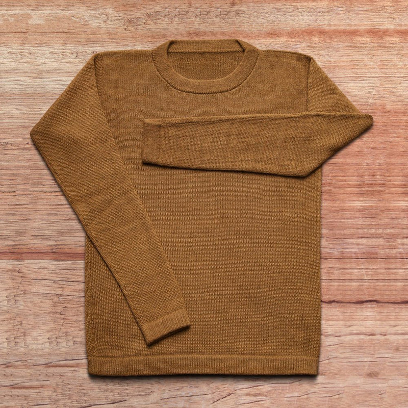 Sweater made of baby alpaca wool in the color brown